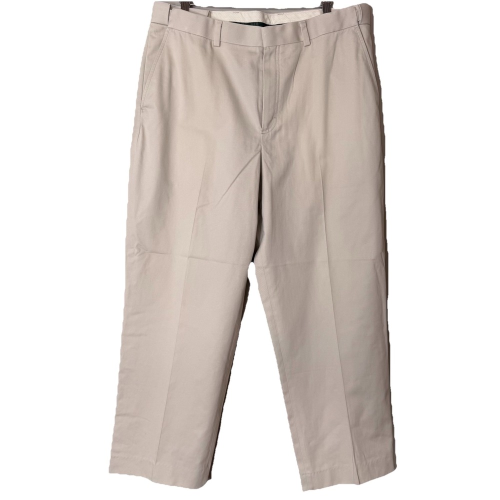 L.L. Bean men's‎ Pants Comfort Waist Flat Front Casual Traditional SZ-37 35x29
